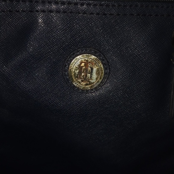 Black Tote Bag with Gold Accents - Picture 3 of 7